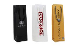 Weintasche mit Kordel, laminiert