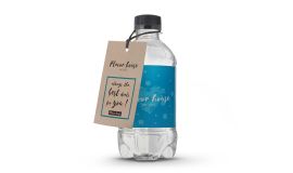 Kraftkarte für Wasserflasche