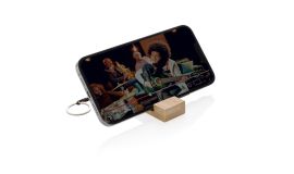 Standkey Bambus Schlüsselanhänger Telefonständer